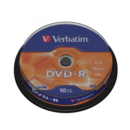 VERBATIM DVD-R 4,7GB 16X CAKE*10  43523