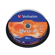 VERBATIM DVD-R 4,7GB 16X CAKE*10  43523