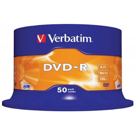 VERBATIM DVD-R 4,7GB 16X CAKE*50  43548