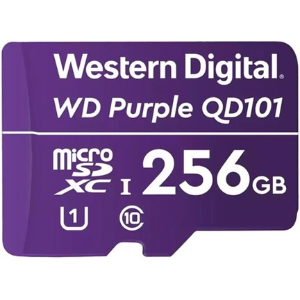 WD PURPLE QD101 MICROSD 256GB 3YEAR WARRANTY