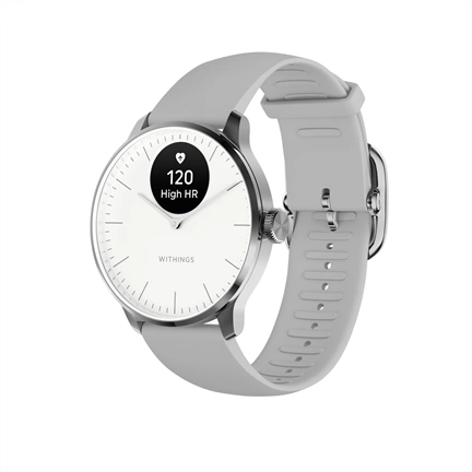Withings Scanwatch Light / 37mm (Activity, Sleep Tracker / Stainless steel, fkm wristband, sapphire glass) - Fehér Withings Scanwatch Light / 37mm (Activity, Sleep Tracker / Stainless steel, fkm wristband, sapphire glass) - Fehér