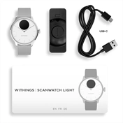 Withings Scanwatch Light / 37mm (Activity, Sleep Tracker / Stainless steel, fkm wristband, sapphire glass) - Fehér Withings Scanwatch Light / 37mm (Activity, Sleep Tracker / Stainless steel, fkm wristband, sapphire glass) - Fehér