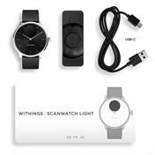 Withings Scanwatch Light / 37mm (Activity, Sleep Tracker / Stainless steel, fkm wristband, sapphire glass) - Fekete Withings Scanwatch Light / 37mm (Activity, Sleep Tracker / Stainless steel, fkm wristband, sapphire glass) - Fekete