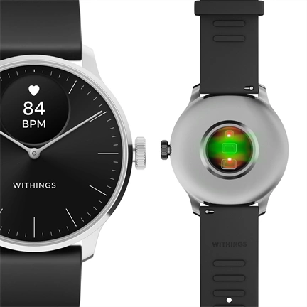 Withings Scanwatch Light / 37mm (Activity, Sleep Tracker / Stainless steel, fkm wristband, sapphire glass) - Fekete Withings Scanwatch Light / 37mm (Activity, Sleep Tracker / Stainless steel, fkm wristband, sapphire glass) - Fekete
