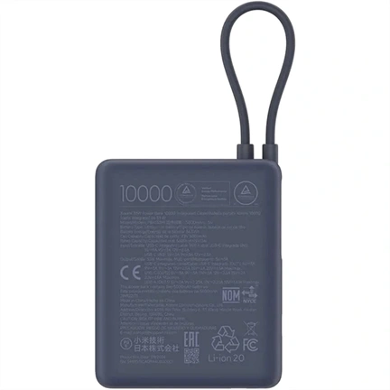 Xiaomi 33W Power Bank 10000mAh, integrált kábel, jeges kék