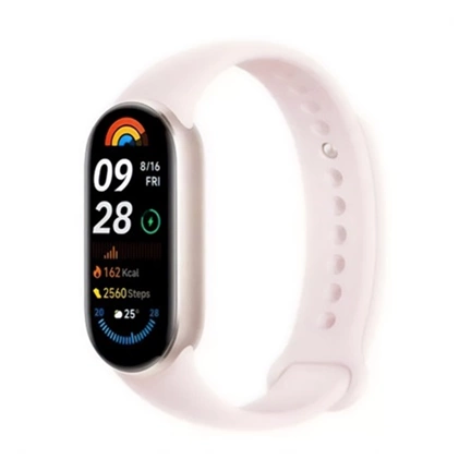 Xiaomi Smart Band 9 okoskarkötő - fémkeret, 1,62" AMOLED kijelző, pulzus, SpO2, Mystic Rose