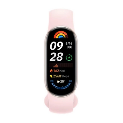Xiaomi Smart Band 9 okoskarkötő - fémkeret, 1,62" AMOLED kijelző, pulzus, SpO2, Mystic Rose