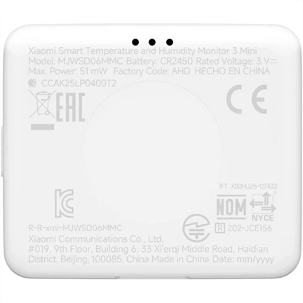 Xiaomi Smart Temperature and Humidity Monitor 3