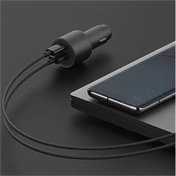 Xiaomi USB-A / Type-C Autós töltő - Fekete (67W)