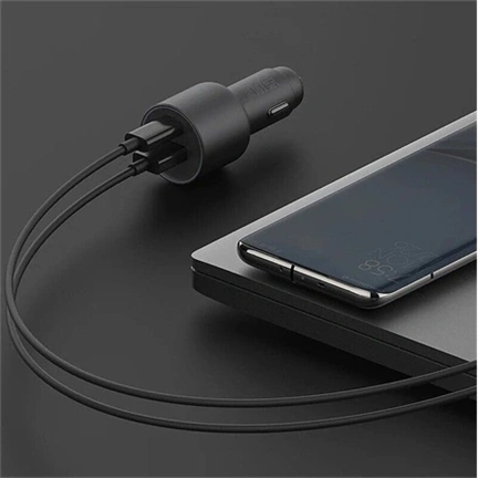 Xiaomi USB-A / Type-C Autós töltő - Fekete (67W)