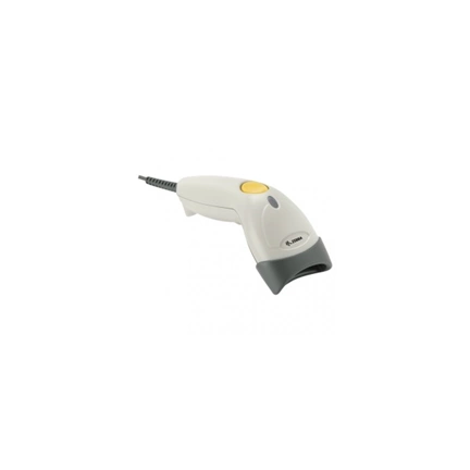 Zebra vonalkód olvasó, 1D LS1203 / fekete / állvány / USB kábel