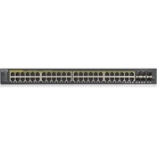 ZyXEL GS1920-48HPv2 48port GbE LAN PoE (375W) 4port Gbe combo RJ45/SFP L2 menedzselhető switch