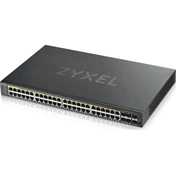 ZyXEL GS1920-48HPv2 48port GbE LAN PoE (375W) 4port Gbe combo RJ45/SFP L2 menedzselhető switch