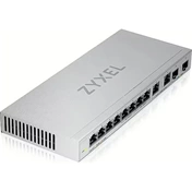 ZyXEL XGS1010-12 8port Gigabit LAN 2x 2.5GbE LAN 2x 10GbE SFP+ nem menedzselhető Multi-Gigabit Switch