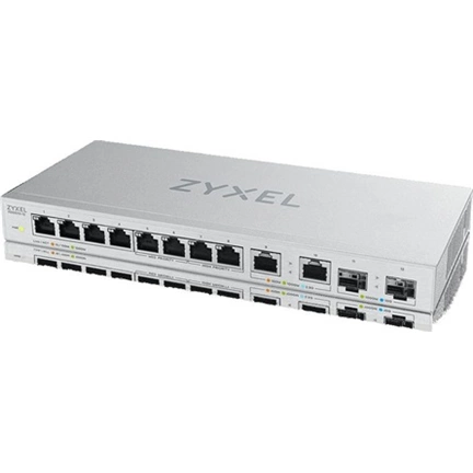 ZyXEL XGS1010-12 8port Gigabit LAN 2x 2.5GbE LAN 2x 10GbE SFP+ nem menedzselhető Multi-Gigabit Switch