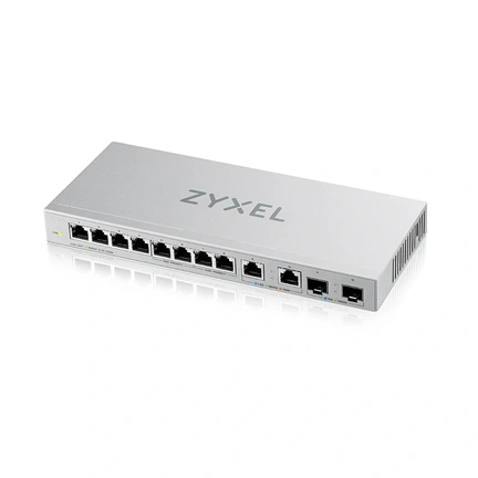 ZyXEL XGS1010-12 8port Gigabit LAN 2x 2.5GbE LAN 2x 10GbE SFP+ nem menedzselhető Multi-Gigabit Switch