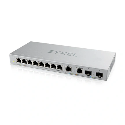 ZyXEL XGS1010-12 8port Gigabit LAN 2x 2.5GbE LAN 2x 10GbE SFP+ nem menedzselhető Multi-Gigabit Switch