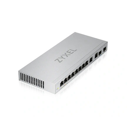 ZyXEL XGS1010-12 8port Gigabit LAN 2x 2.5GbE LAN 2x 10GbE SFP+ nem menedzselhető Multi-Gigabit Switch