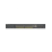 Zyxel 28 Port Smart Managed PoE Switch 24x Gigabit Copper PoE and 4x Gigabit