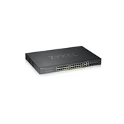 Zyxel 28 Port Smart Managed PoE Switch 24x Gigabit Copper PoE and 4x Gigabit