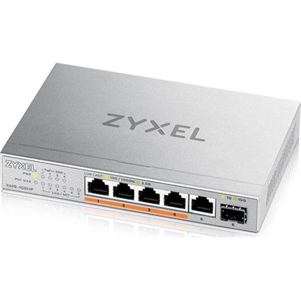 Zyxel XMG-105HP switch - 5 port, 2,5Gb, nem menedzselt, 10Gb uplink