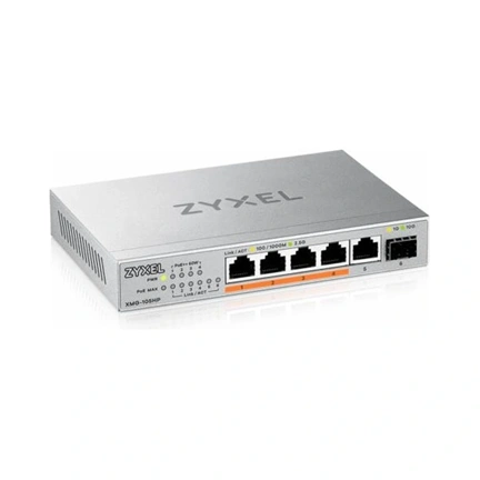 Zyxel XMG-105HP switch - 5 port, 2,5Gb, nem menedzselt, 10Gb uplink