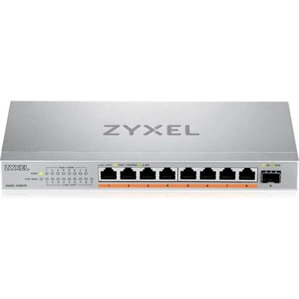 Zyxel XMG-108HP switch - 8 port, 2,5Gb, nem menedzselt, 10Gb uplink