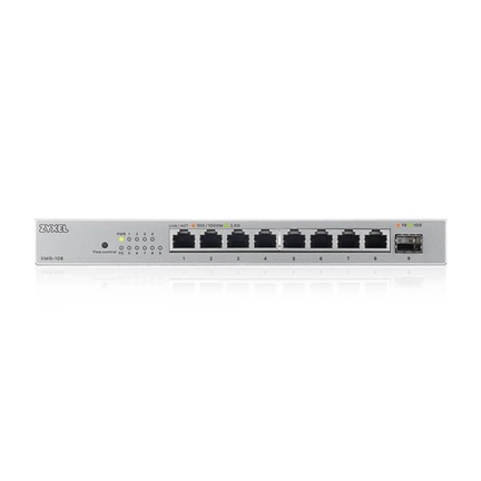 Zyxel XMG-108 switch - 8 port, 2,5Gb, nem menedzselt, 10Gb uplink