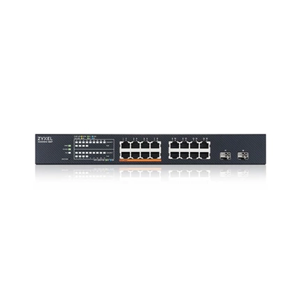 Zyxel XMG1915-18EP switch - 16 port, 2,5 GbE, 2 SFP+ uplink, intelligens, menedzselt, PoE
