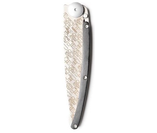 Cooph kés Pattern ezüst-fekete