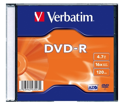 Verbatim DVD-R 4,7GB 16x slim case
