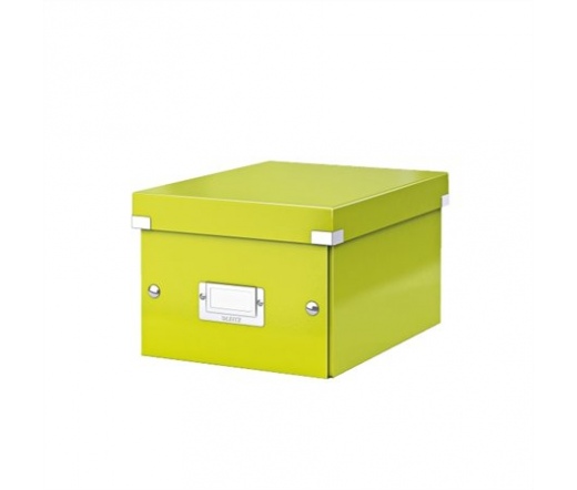 Leitz Irattároló doboz, A5, lakkfényű, zöld