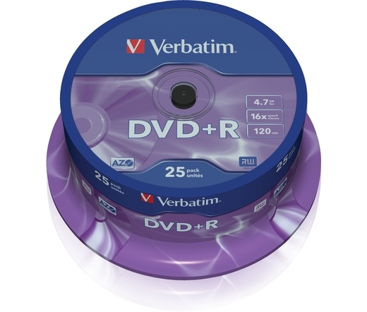 Verbatim DVD+R 4,7GB 16x henger 25db