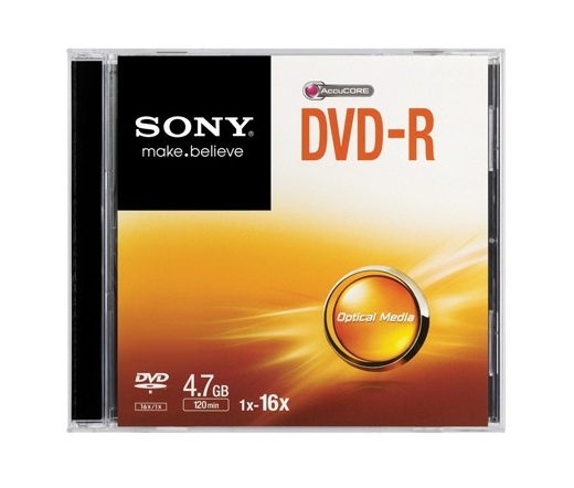 Sony DVD-R 4,7GB 16x keskeny dobozban