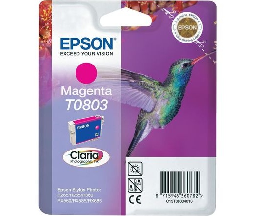 Epson Singlepack Magenta T0803 Claria Photographic
