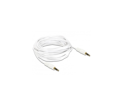 Delock Jack sztereo 3,5mm M/M kábel 5m fehér