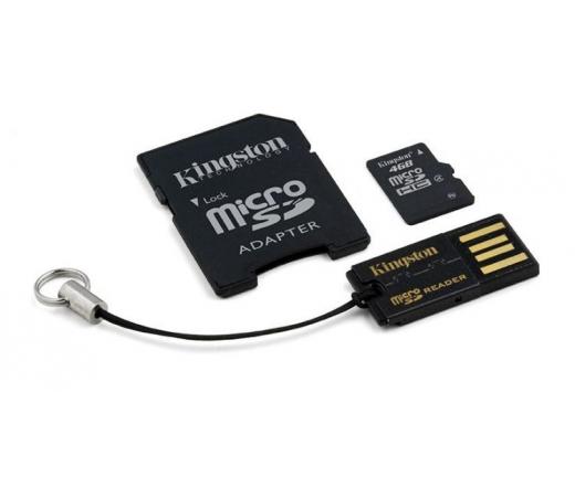 Kingston Micro SD 4GB+ SD adapter + USB olvasó G2