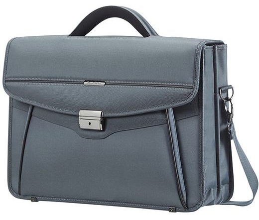 Samsonite Desklite Briefcase 2 Gussets 15.6" Grey