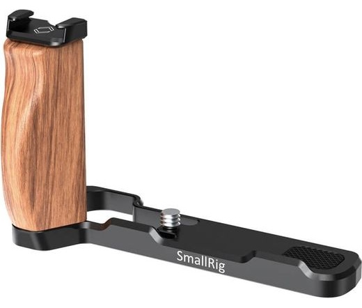 SmallRig L-Shaped Wooden Grip with Cold Shoe ...