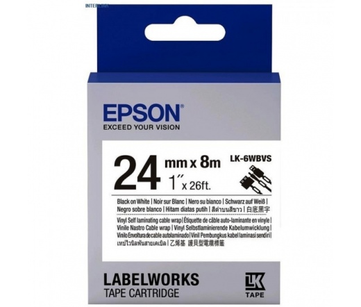 Epson LK-6WBVS önlamináló kábelcímke 