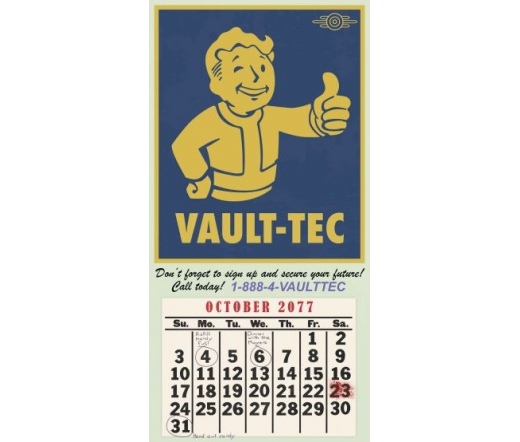 Fallout "Vault-Tec" falinaptár