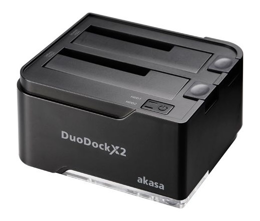 Akasa DuoDock X2 fekete