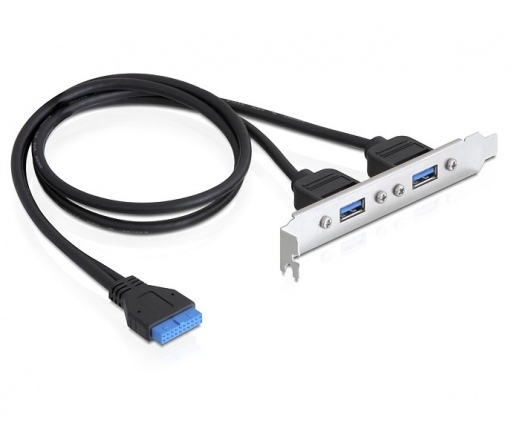 Delock Slot bracket USB 3.0 pin header 19 pin inte