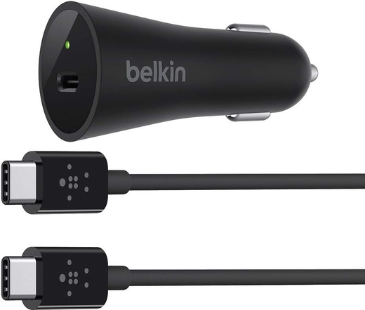 Belkin USB-C autós töltő 27W + USB-C kábel 1,2m