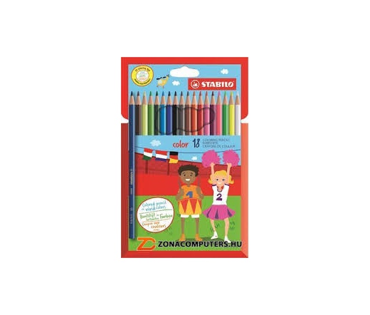 Stabilo Színes ceruza készlet, hatszögletű 18 szín