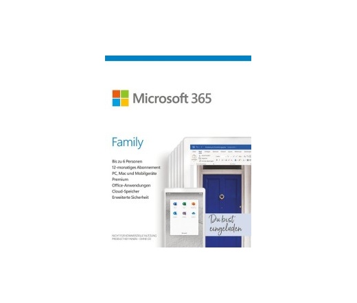 SW Microsoft 365 Family 32-bit/x64 Subscript. 1 Li