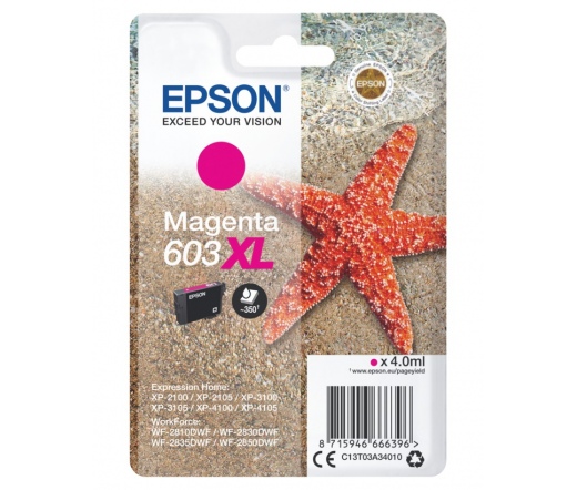Epson 603XL T03A3 Magenta tintapatron