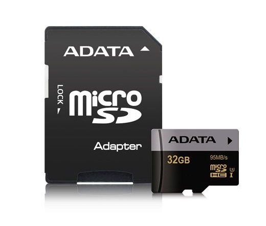 Adata Premier Pro microSDHC U3 95MB/s 32GB + adapt