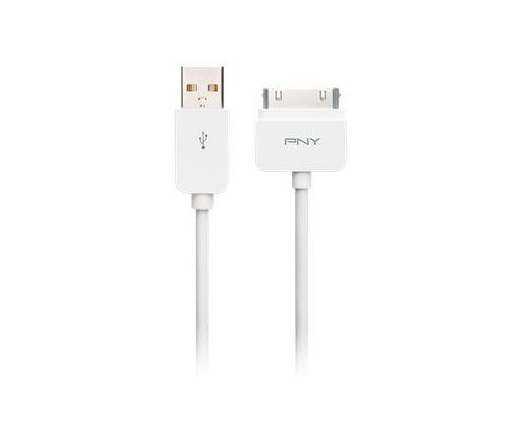 PNY 6ft Apple 30-pin Charge & Sync Cable - White