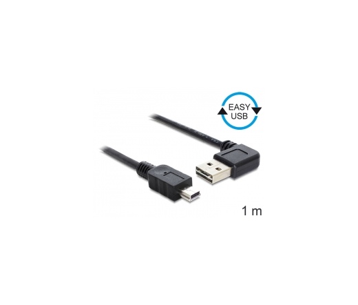 Delock USB 2.0 apa hajlított > USB 2.0 mini apa 1m